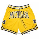Pantaloncini Air Jordan Just Don NCAA Michigan Giallo