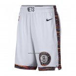 Pantaloncini Brooklyn Nets Citta Edition Bianco