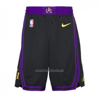 Pantaloncini Los Angeles Lakers Citta 2025-26 Nero