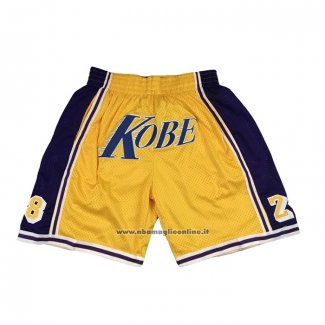 Pantaloncini Los Angeles Lakers Kobe Bryant Just Don Giallo