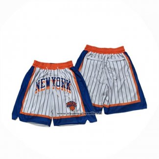 Pantaloncini New York Knicks Citta 2024-25 Just Don Bianco