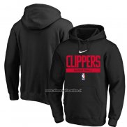 Felpa con Cappuccio Los Angeles Clippers Practice Performance 2022-23 Nero