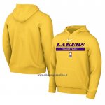 Felpa con Cappuccio Los Angeles Lakers Practice Performance 2022-23 Giallo