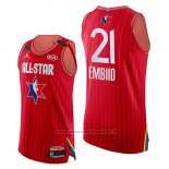 Maglia All Star 2020 Eastern Conference Joel Embiid NO 21 Rosso