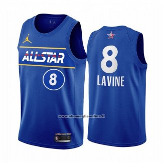 Maglia All Star 2021 Chicago Bulls Zach Lavine #8 Blu