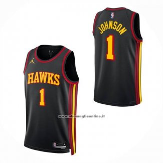 Maglia Atlanta Hawks Jalen Johnson No 1 Statement 2026-27 Nero