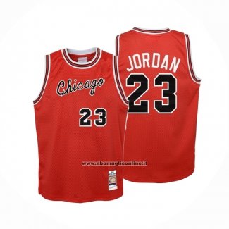 Maglia Bambino Chicago Bulls Michael Jordan No 23 Mitchell & Ness 1984-85 Rosso