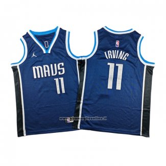 Maglia Bambino Dallas Mavericks Kyrie Irving No 11 Blu