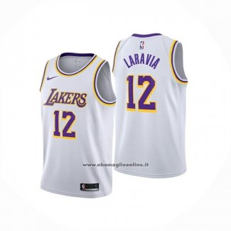 Maglia Bambino Los Angeles Lakers Jake Laravia No 12 Association 2025-26 Bianco