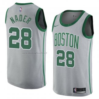 Maglia Boston Celtics Abdel Nader NO 28 Citta 2018 Grigio