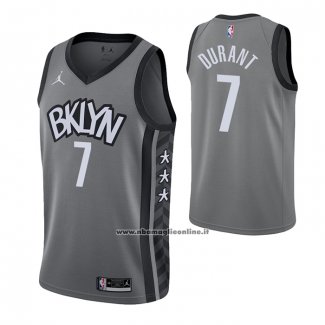 Maglia Brooklyn Nets Kevin Durant #7 Statement 2021 Grigio