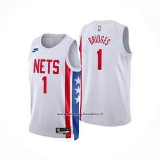 Maglia Brooklyn Nets Mikal Bridges #1 Classic 2022-23 Bianco