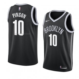 Maglia Brooklyn Nets Theo Pinson NO 10 Icon 2018 Nero