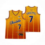 Maglia Charlotte Hornets Kon Knueppel No 7 Citta 2025-26 Arancione