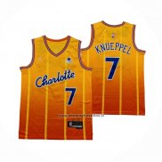 Maglia Charlotte Hornets Kon Knueppel No 7 Citta 2025-26 Arancione