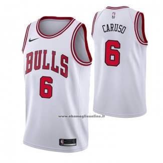 Maglia Chicago Bulls Alex Caruso #6 Association 2021 Bianco