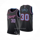 Maglia Chicago Bulls Carlik Jones No 30 Citta 2025-26 Nero