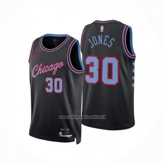 Maglia Chicago Bulls Carlik Jones No 30 Citta 2025-26 Nero