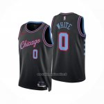 Maglia Chicago Bulls Coby White No 0 Citta 2025-26 Nero