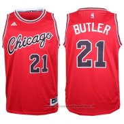 Maglia Chicago Bulls Jimmy Butler NO 21 Throwback Rosso