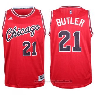 Maglia Chicago Bulls Jimmy Butler NO 21 Throwback Rosso