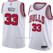Maglia Chicago Bulls Willie Reed NO 33 Association 2018 Bianco
