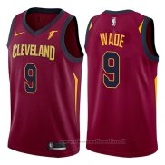 Maglia Cleveland Cavaliers Dwyane Wade NO 9 2017-18 Rosso