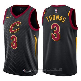 Maglia Cleveland Cavaliers Isaiah Thomas NO 3 Statement 2017-18 Nero