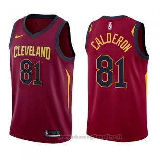 Maglia Cleveland Cavaliers Jose Calderon NO 81 Icon 2017-18 Rosso