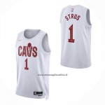 Maglia Cleveland Cavaliers Max Strus No 1 Asociacion 2025-26 Bianco