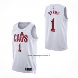 Maglia Cleveland Cavaliers Max Strus No 1 Asociacion 2025-26 Bianco
