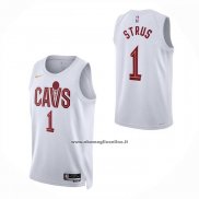 Maglia Cleveland Cavaliers Max Strus No 1 Asociacion 2025-26 Bianco