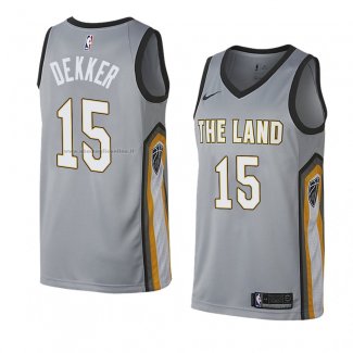 Maglia Cleveland Cavaliers Sam Dekker NO 15 Citta 2018 Grigio