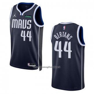 Maglia Dallas Mavericks Davis Bertans #44 Statement 2022-23 Blu