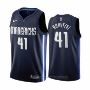 Maglia Dallas Mavericks Dirk Nowitzki NO 41 Statement 2019-20 Blu