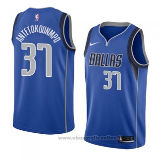 Maglia Dallas Mavericks Kostas Antetokounmpo NO 37 Icon 2018 Blu