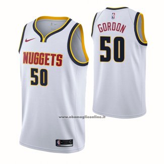 Maglia Denver Nuggets Aaron Gordon #50 Association 2021 Bianco