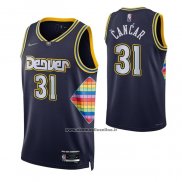 Maglia Denver Nuggets Vlatko Cancar #31 Citta 2021-22 Blu