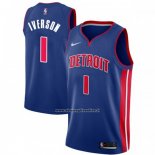 Maglia Detroit Pistons Allen Iverson #1 Icon Blu