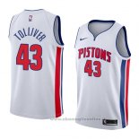 Maglia Detroit Pistons Anthony Tolliver NO 43 Association 2018 Bianco