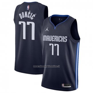 Maglia Doncic Mavericks Luka Doncic #77 Statement 2020 Blu