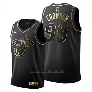 Maglia Golden Edition Miami Heat Jae Crowder NO 99 2019-20 Nero