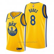 Maglia Golden State Warriors Alec Burks NO 8 Statement The Bay Or