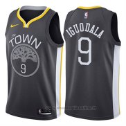 Maglia Golden State Warriors Andre Iguodala NO 9 Statement 2017-18 Nero