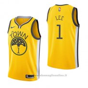 Maglia Golden State Warriors Damion Lee NO 1 Earned 2018-19 Giallo