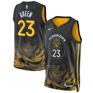 Maglia Golden State Warriors Draymond Green #23 Citta 2022-23 Nero