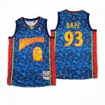 Maglia Golden State Warriors #93 Bape Mitchell & Ness 2009-10 Blu