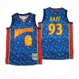 Maglia Golden State Warriors #93 Bape Mitchell & Ness 2009-10 Blu