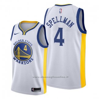 Maglia Golden State Warriors Omari Spellman NO 4 Association Bianco