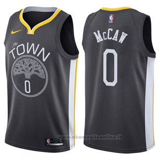 Maglia Golden State Warriors Patrick McCaw NO 0 The Town Statement 2017-18 Nero